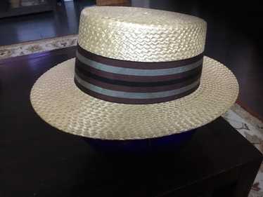 Knox straw boater hat - Gem