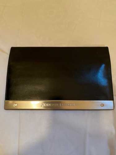 小物 JEAN PAUL GAULTIER / long wallet Jean Paul Gaultier RARE Gray Dragon Black Leather Long