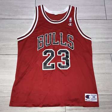 Michael Jordan Champion Black Chicago Bulls Jersey #23 Mens NBA rn26094  Size 52