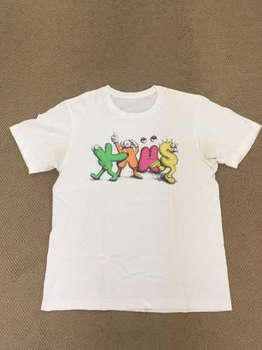 KAWS オリジナルフェイク Tシャツ メンズ2 ホワイト T-SHIRT Men's Comme des Garçons x KAWS Graphic Short Sleeve T-Shirt