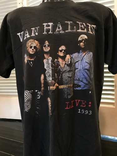 Vintage 1993 Van Halen Live Tour Shirt Size XL Guitar… - Gem