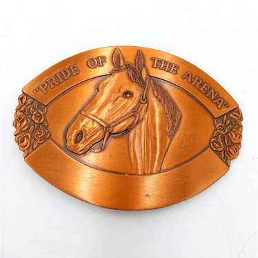 Other Western Horse Belt Buckle Vintage Pride Of T