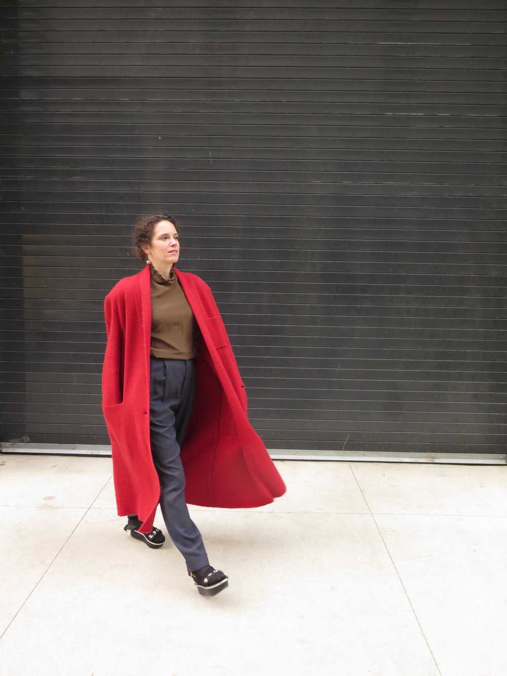 1980’s Issey Miyake Rouge Mohair Knit Duster - image 1