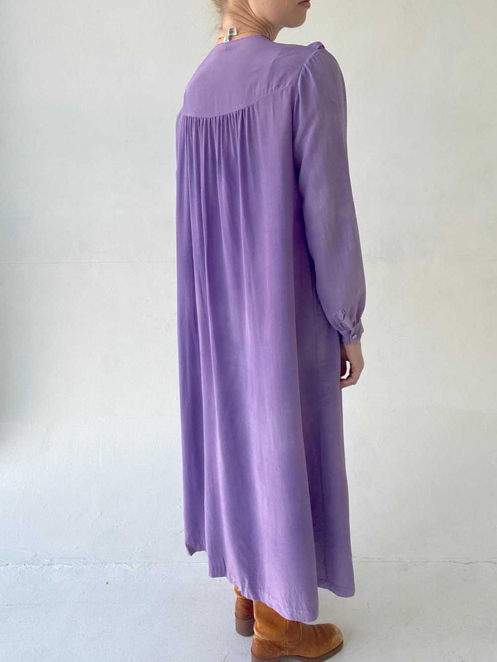 Hand Dyed Deep Purple Silk Robe - image 5