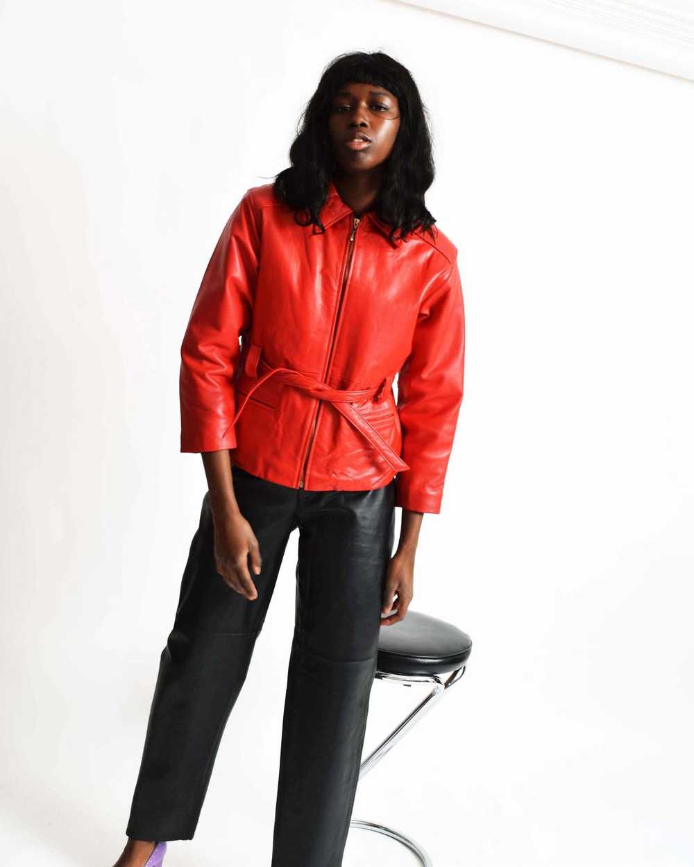 Vintage Red Leather Jacket - image 1
