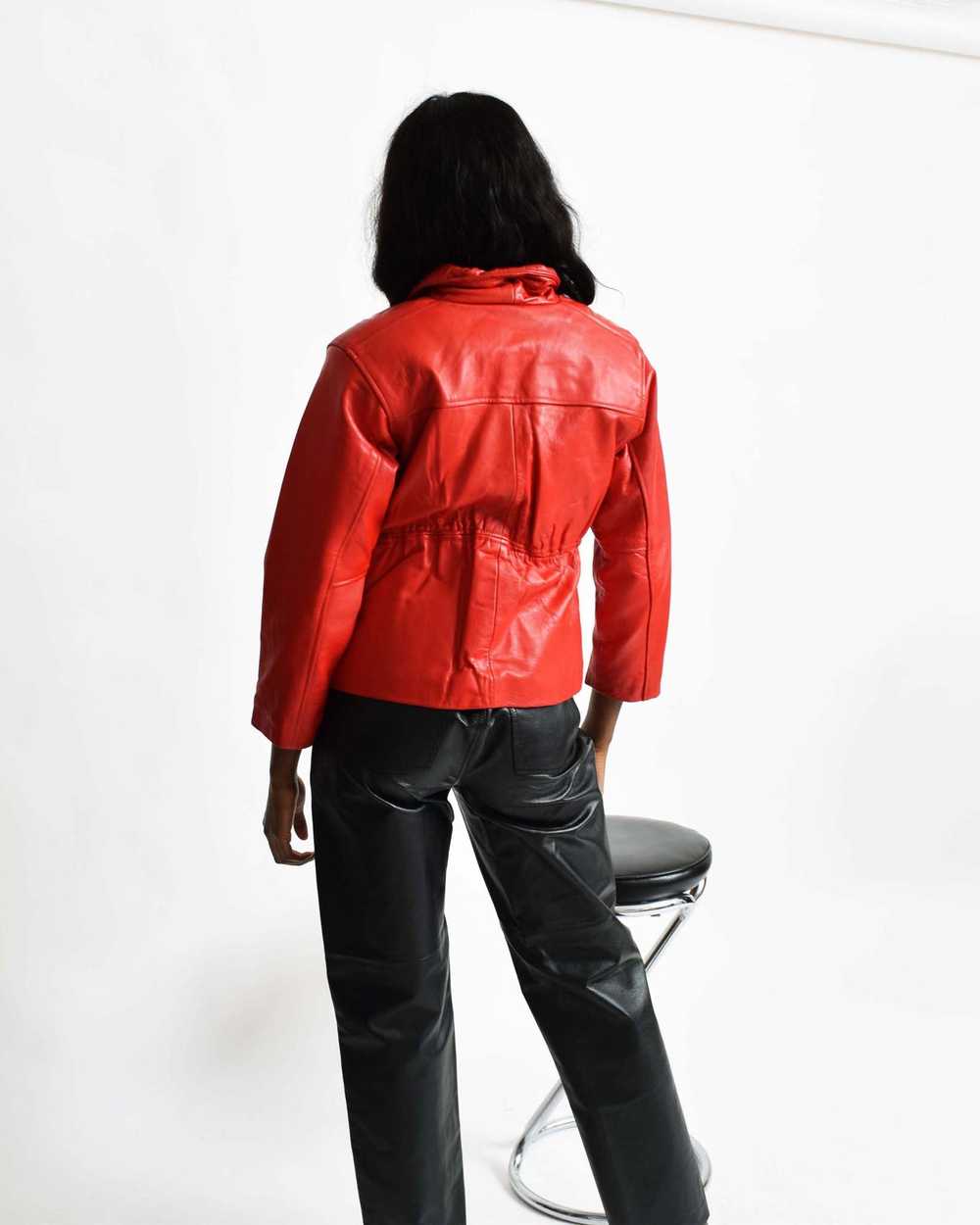Vintage Red Leather Jacket - image 3