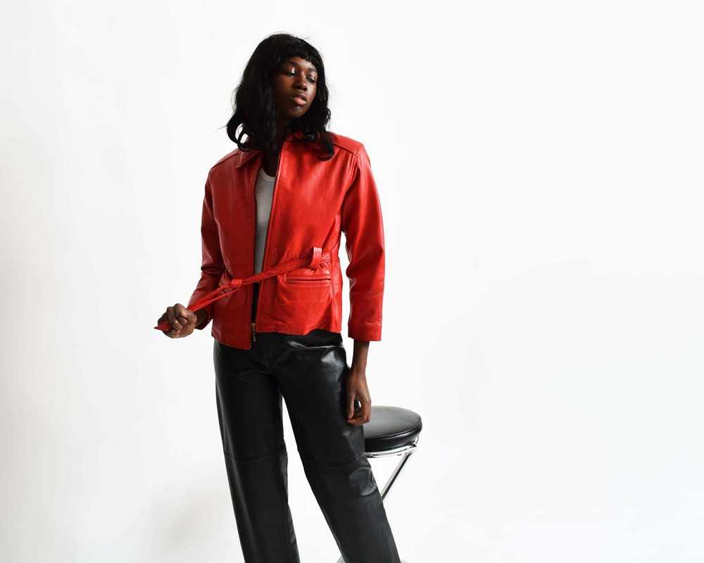 Vintage Red Leather Jacket - image 7