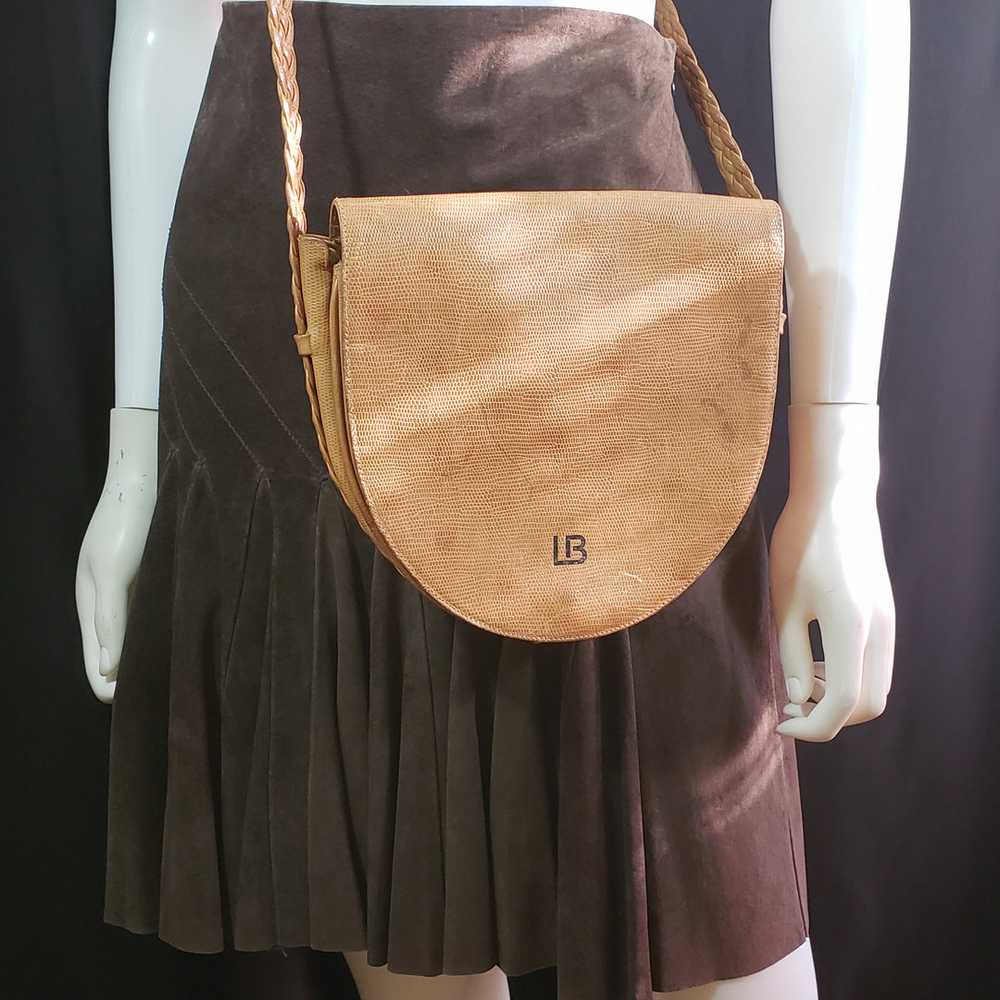 Laura Biagiotti Vintage Leather Saddle Bag - image 7