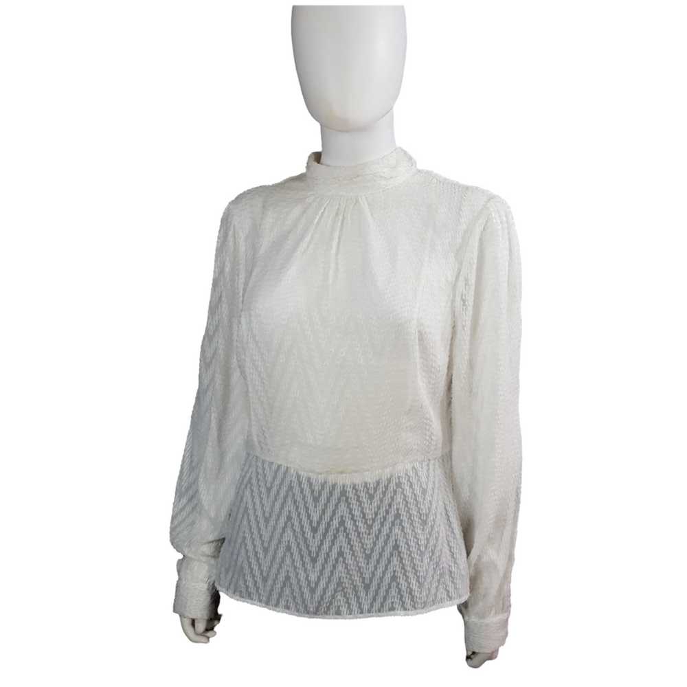 Karen Millen Jacquard Blouse size 12 - image 2