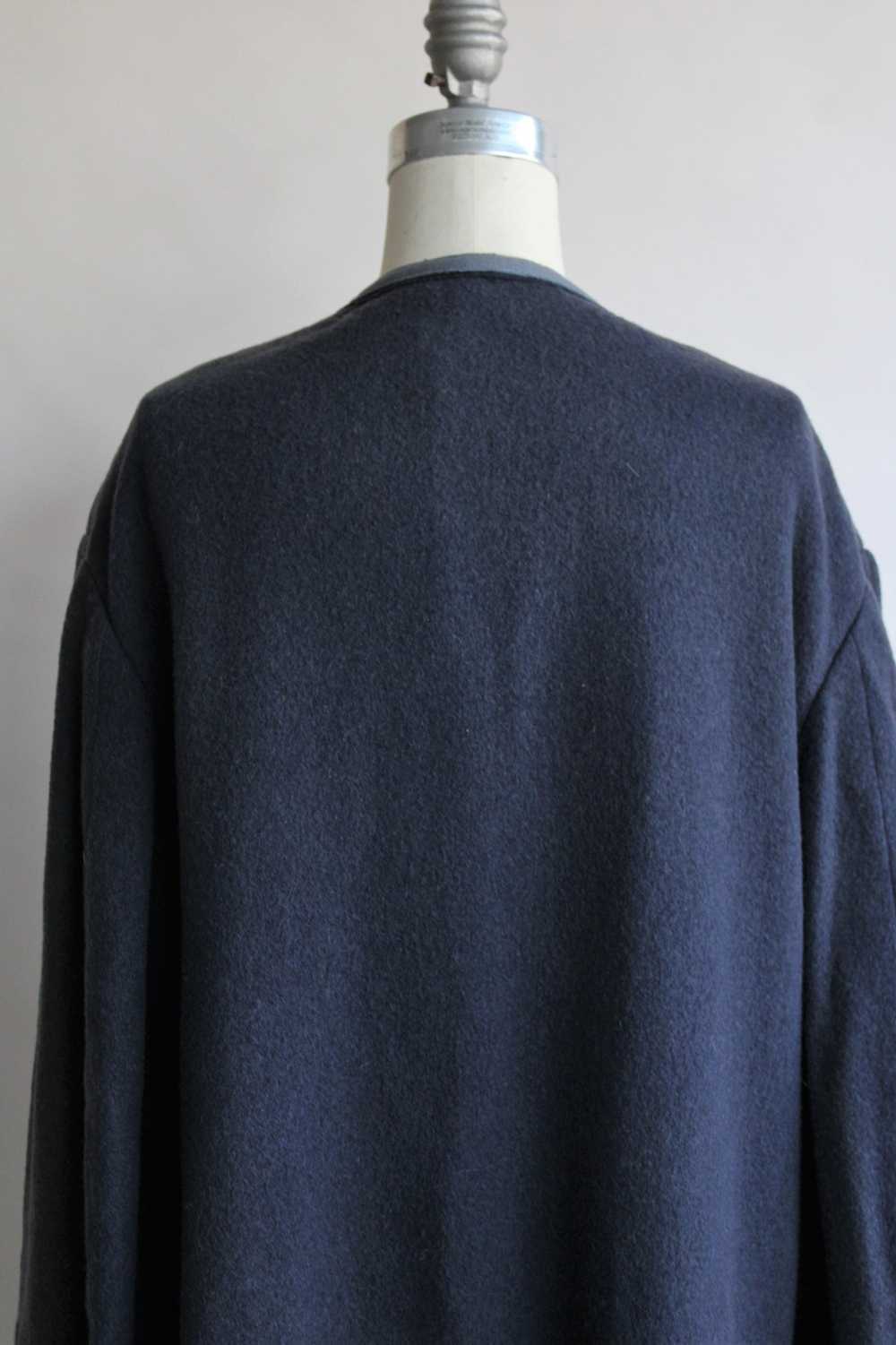 Vintage 1950s 1960s Coat In Navy Blue Wool - image 6