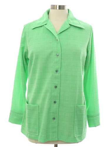 1970's Montgomery Ward Womens Mod Knit Shirt Jack… - image 1