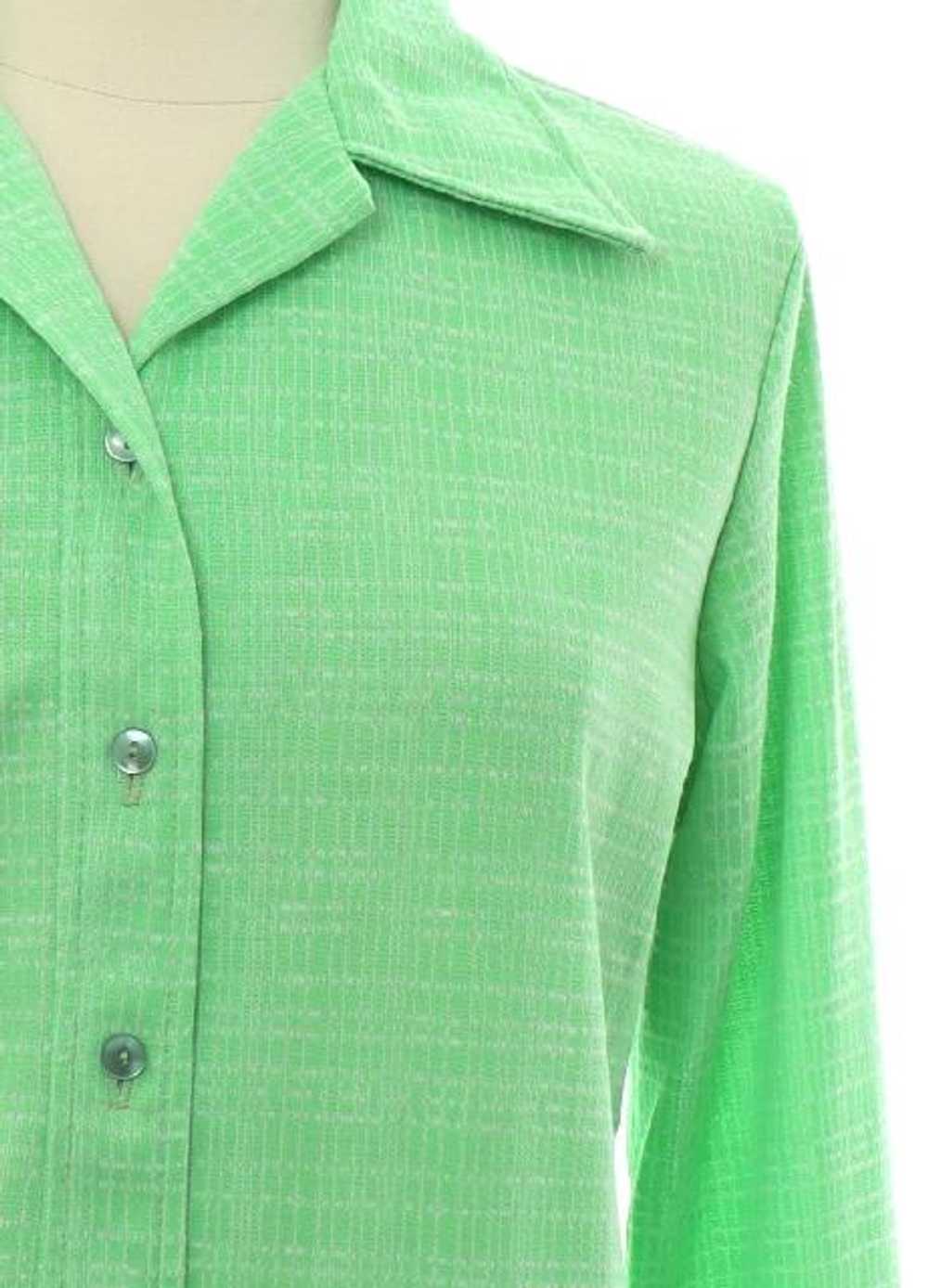 1970's Montgomery Ward Womens Mod Knit Shirt Jack… - image 2