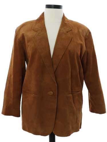 1980's Morning Side Womens Suede Leather Blazer Sp