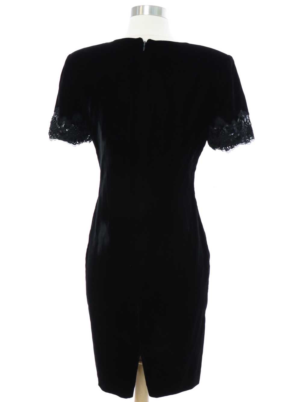 1980's Maggy London Velvet Totally 80s A-Line Coc… - image 3