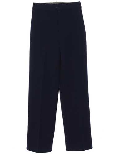 1980's Womens Dark Blue Knit Pants - image 1