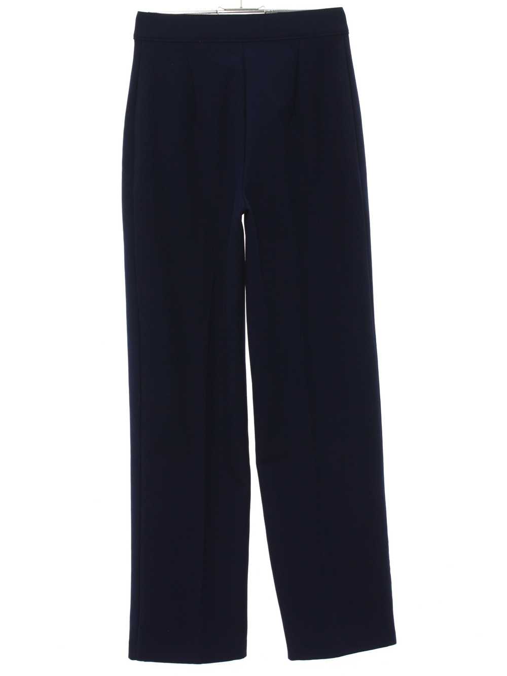 1980's Womens Dark Blue Knit Pants - image 3