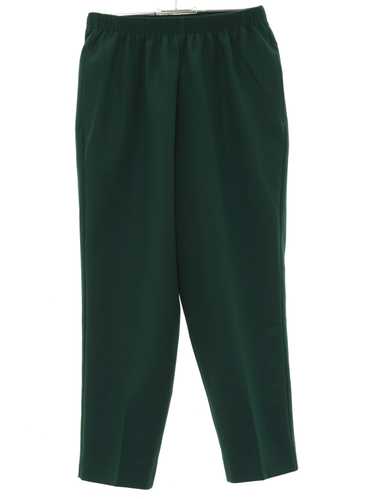 1980's Bonworth Womens Dark Green Knit Pants