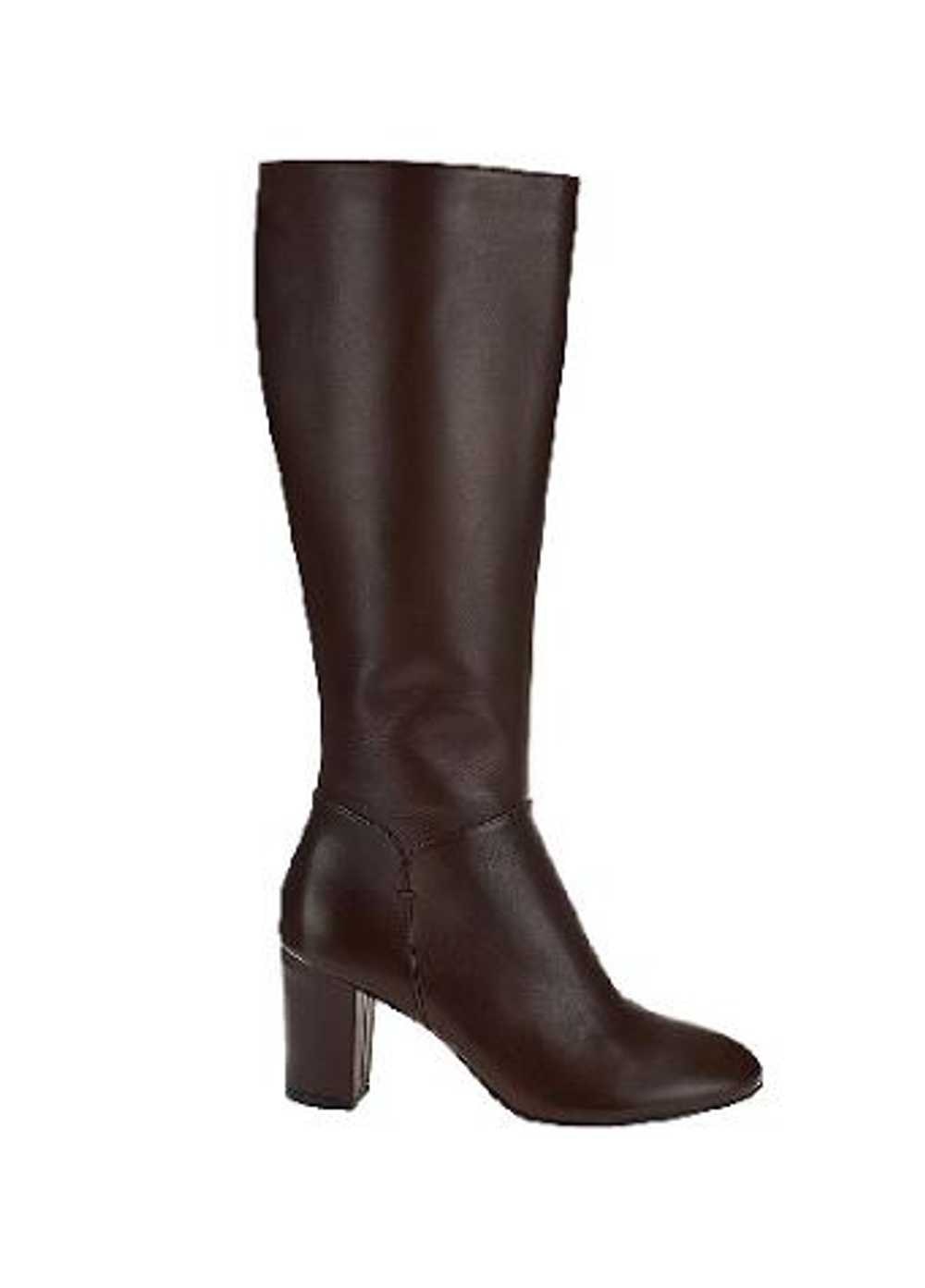 H by Halston Leather Tall Shaft Heeled Boots Beve… - image 2