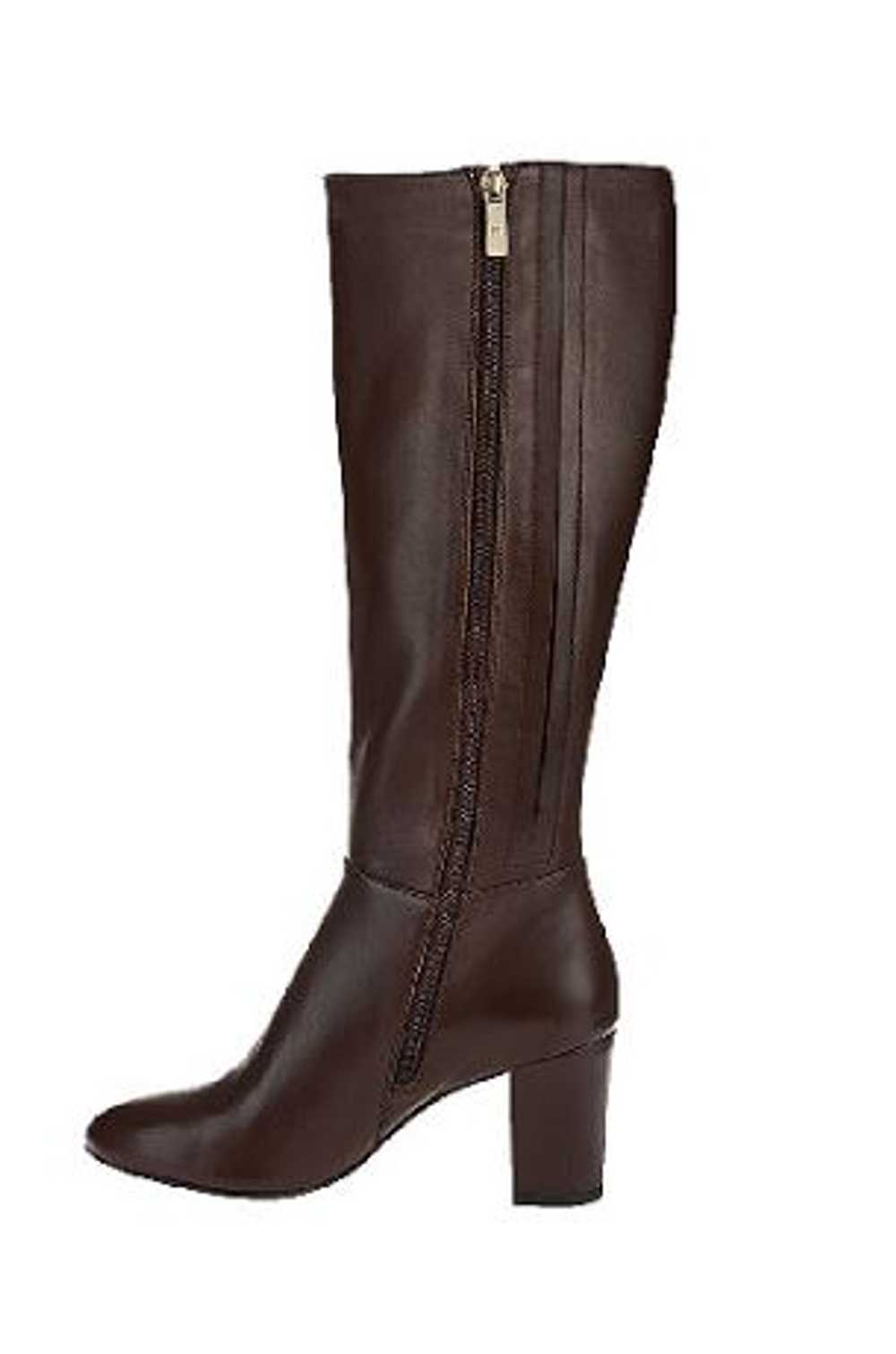 H by Halston Leather Tall Shaft Heeled Boots Beve… - image 3