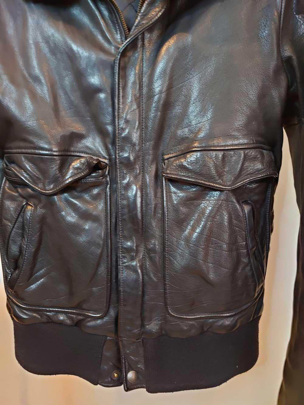 Dolce & Gabbana Black Buffalo Leather Jacket w/ W… - image 3