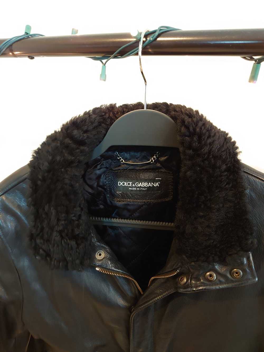 Dolce & Gabbana Black Buffalo Leather Jacket w/ W… - image 4