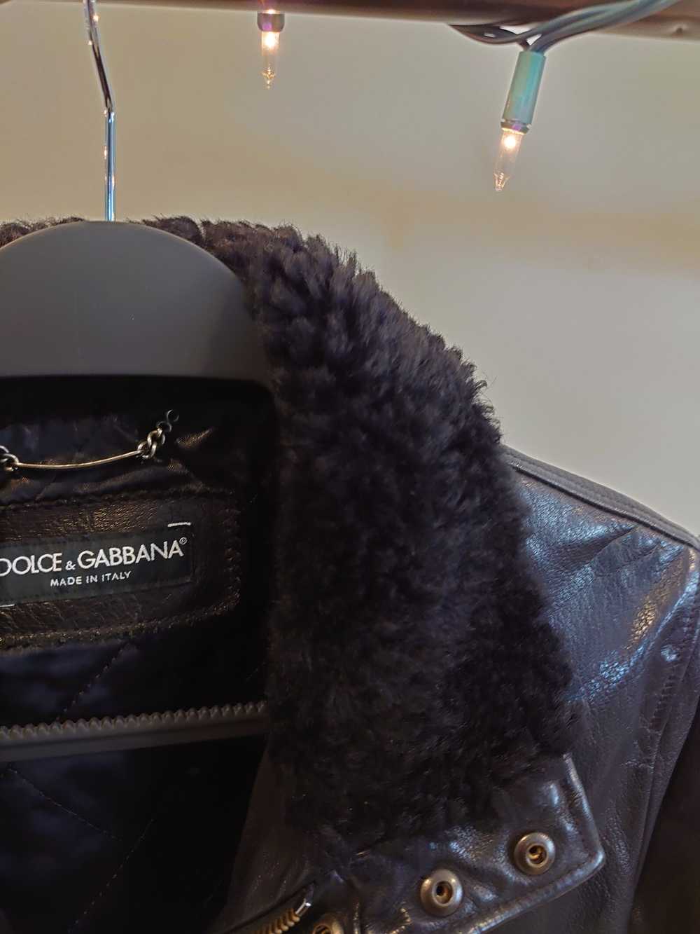 Dolce & Gabbana Black Buffalo Leather Jacket w/ W… - image 5