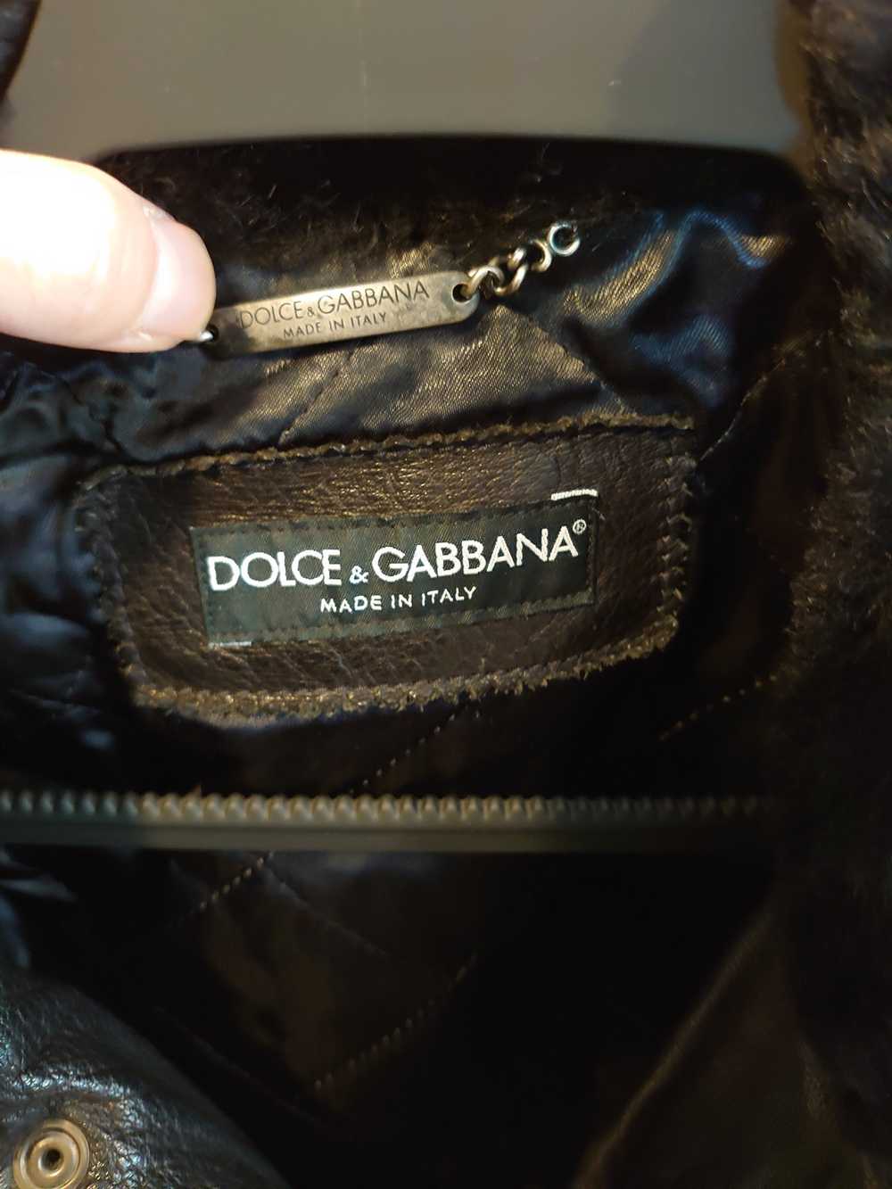 Dolce & Gabbana Black Buffalo Leather Jacket w/ W… - image 7