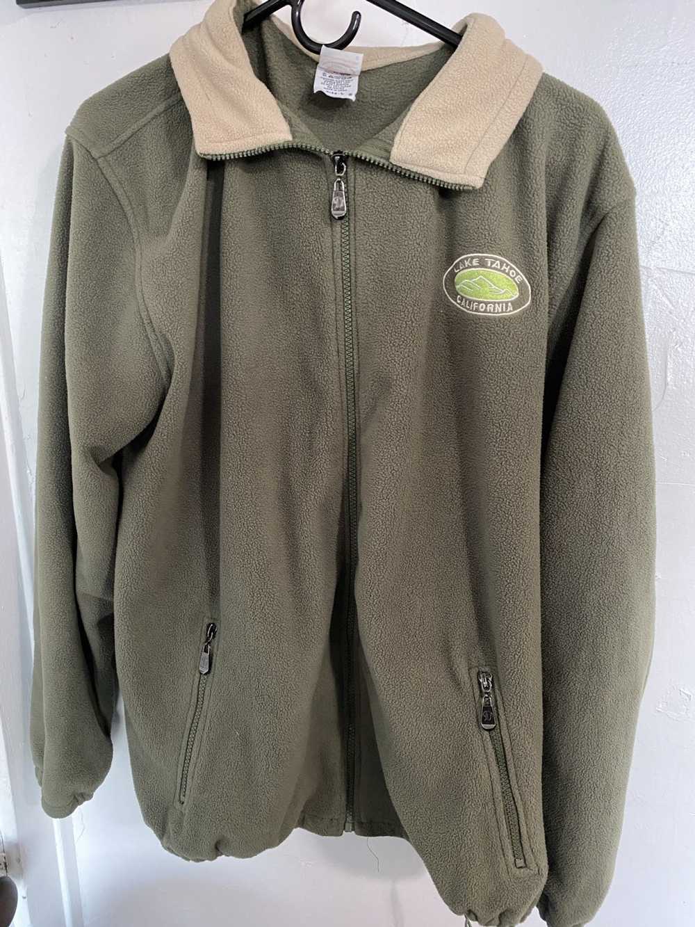 Vintage Green Vintage Lake Tahoe CA Fleece Zip Up - image 1