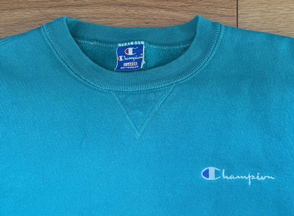 Champion Vintage 🔥 Champion Crewneck Aqua XL Fit… - image 4