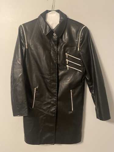 Versace Jeans Couture Versace leather long jacket