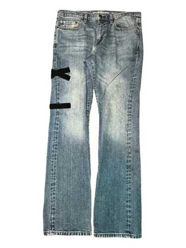 Other Velcro-appliqué bootcut jeans