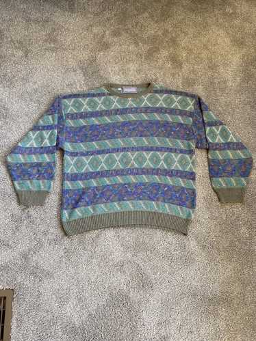 Coloured Cable Knit Sweater × Italian Designers × 