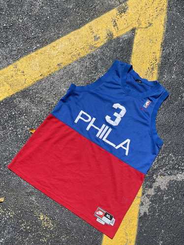 CustomCat Philadelphia 76ers Sixers Vintage NBA Crewneck Sweatshirt Red / 4XL