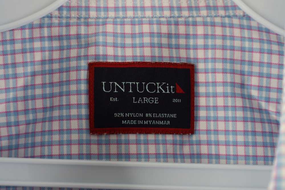 UNTUCKit × Vintage Untuckit Gingham Checkered Lon… - image 4