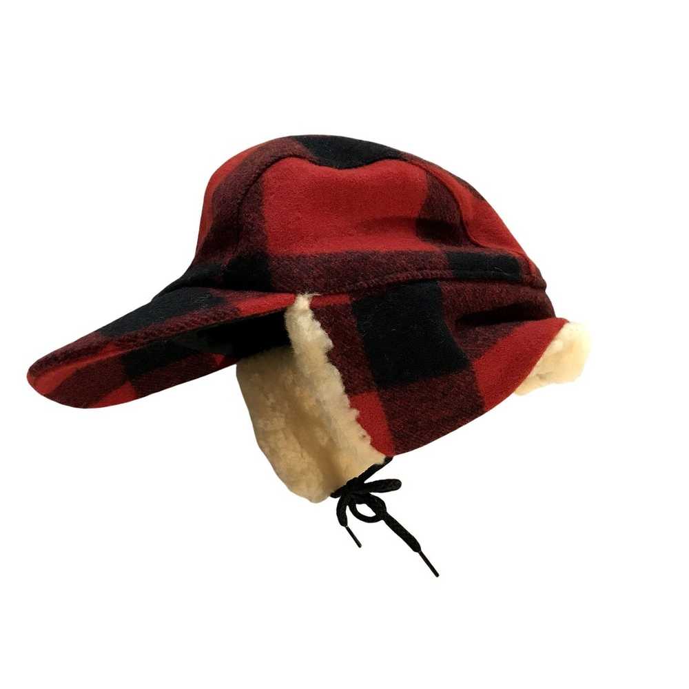 Vintage Vintage 70s Men's Hat Buffalo Plaid Shear… - image 1