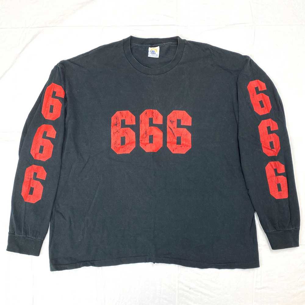 1990s Archaic Smile 666 Beelzebub long sleeve t-s… - image 1