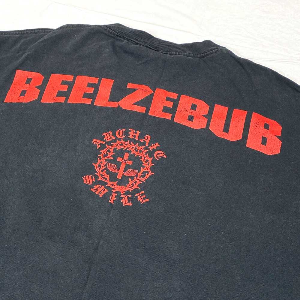 1990s Archaic Smile 666 Beelzebub long sleeve t-s… - image 3