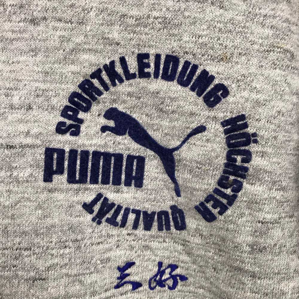 Vintage PUMA Big Logo Gray Hoodie Sweatshirt Jump… - image 5