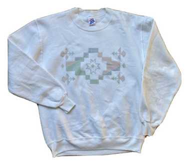 80s 当時物 90 ナインティ oldskate ジャージーズ jerzees Vintage 90s Jerzees Super Sweats White Aztec Jamsey C… - Gem