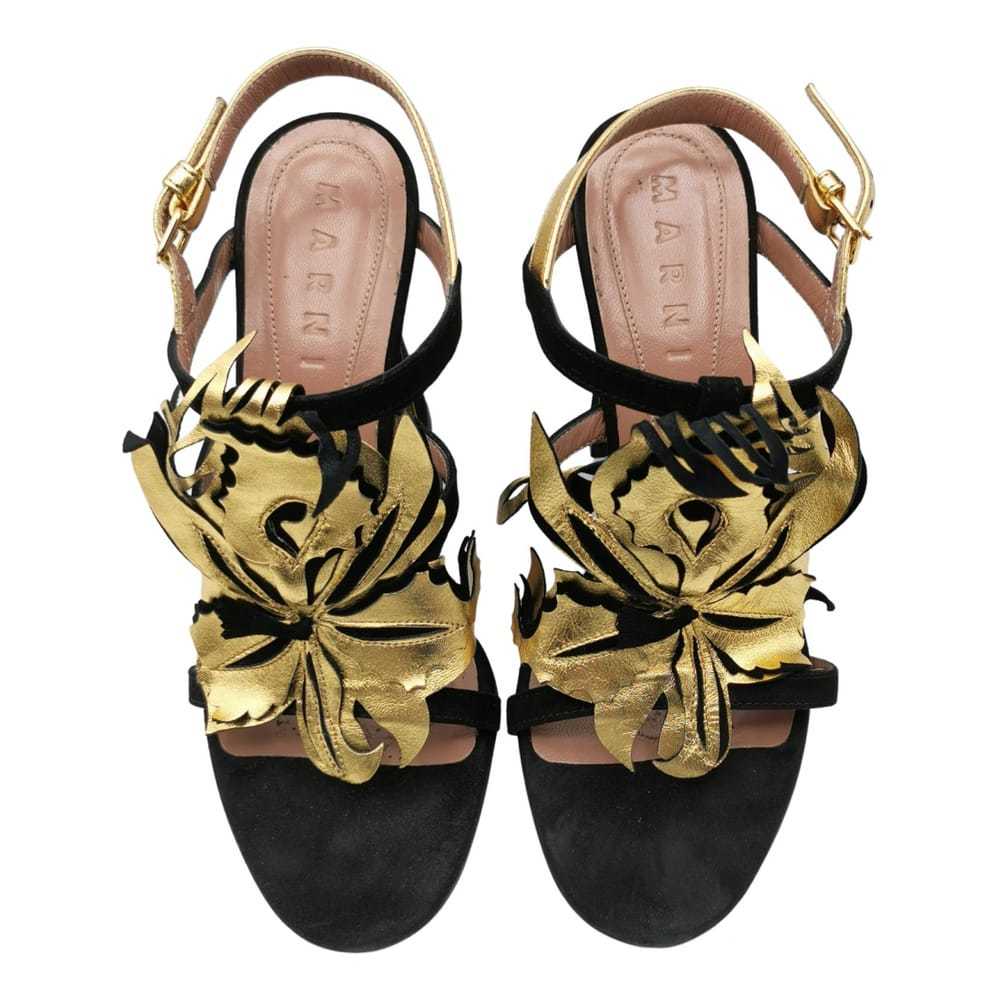 希少✨MARNI Flower Gold BLACK Sandals Marni Sandals - Gem