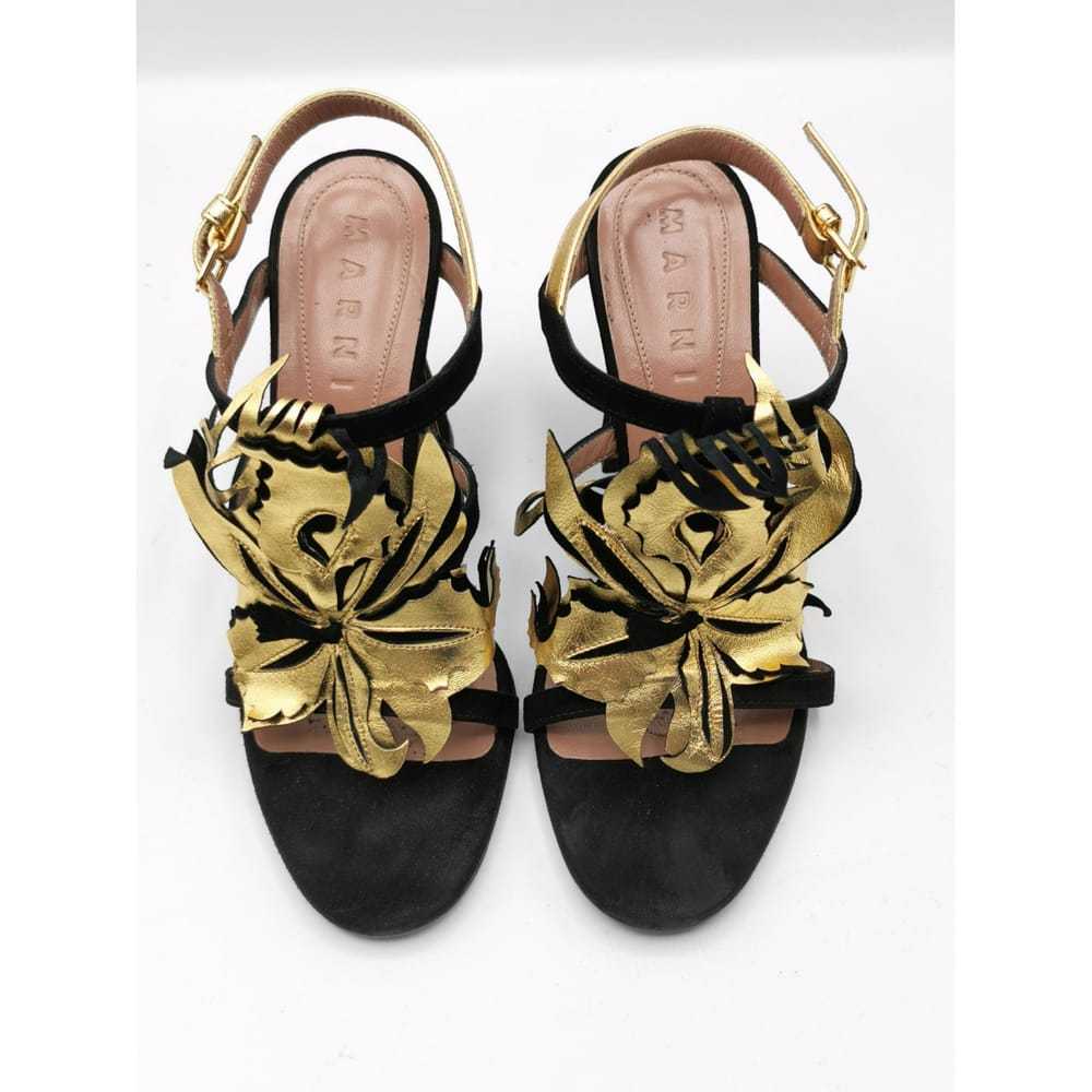 希少✨MARNI Flower Gold BLACK Sandals Marni Sandals - Gem