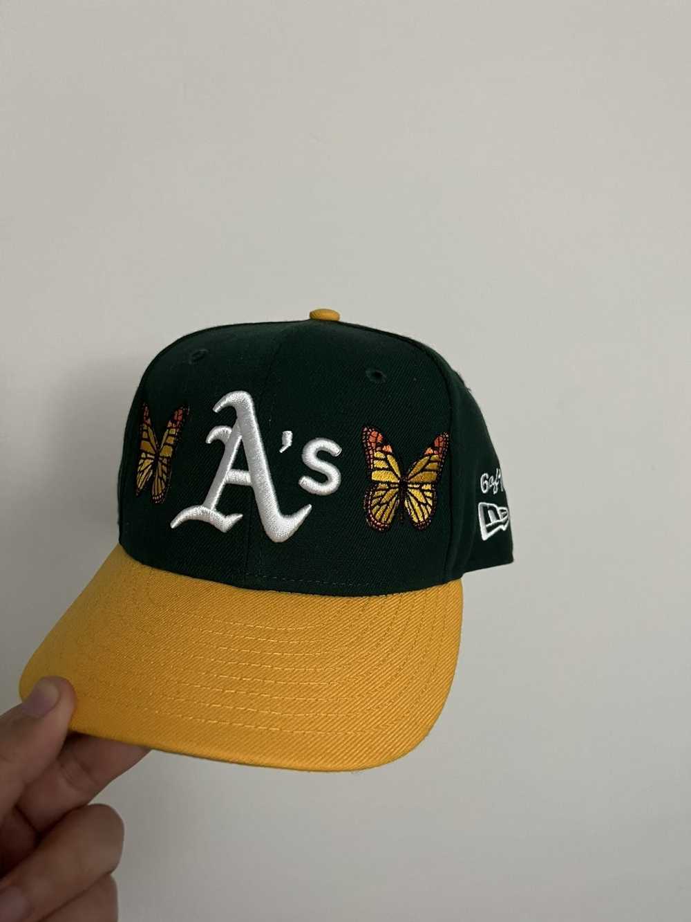 New Era Oakland Athletics All-Star Game Icy Side Patch 59FIFTY Fitted Cap in Green/Yellow — Major