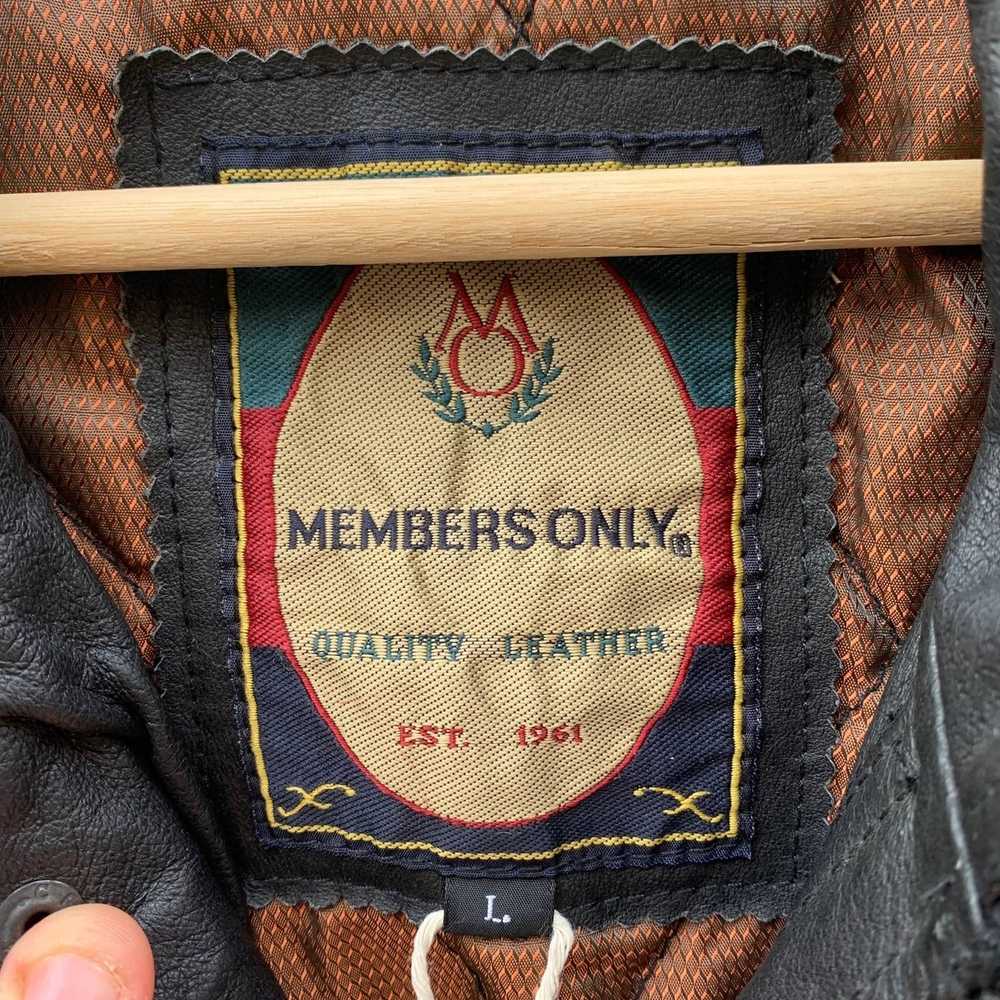 Members Only vintage members only black leather j… - image 2
