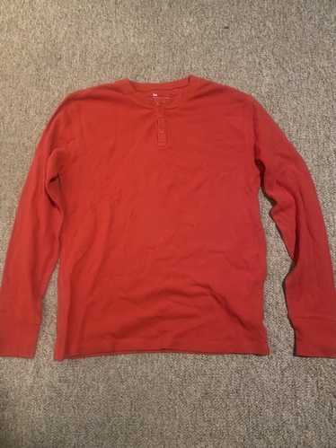 Gap Gap Red Henley Long Sleeve Thermal