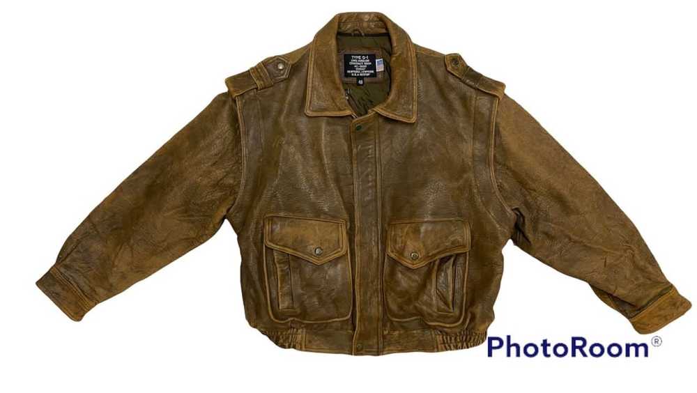Leather Jacket × Military × Vintage Vintage Type … - image 1