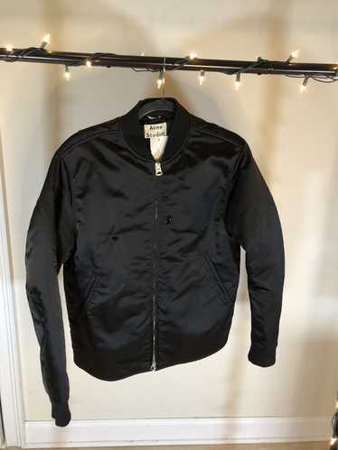 Acne Studios Acne Studios Mylon Black Satin Bomber