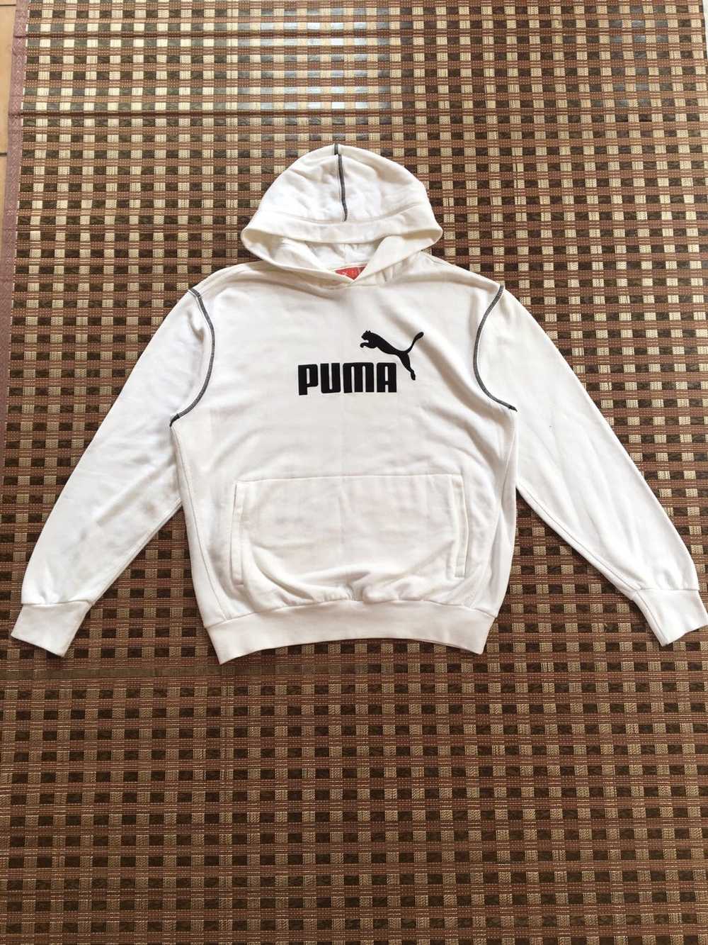 Puma × Vintage Puma Big Logo White Hoodie - image 1