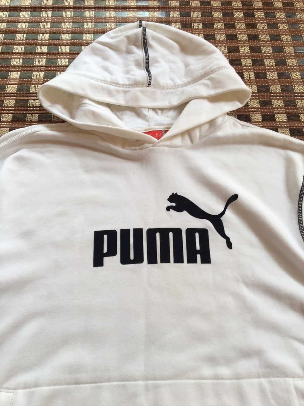 Puma × Vintage Puma Big Logo White Hoodie - image 2