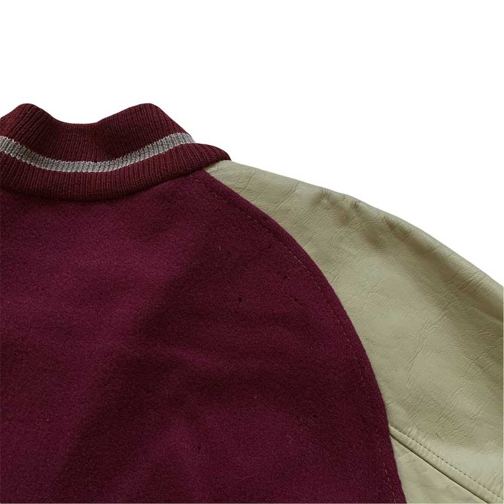 Varsity Jacket × Vintage Vintage 60s IN Burgundy … - image 6