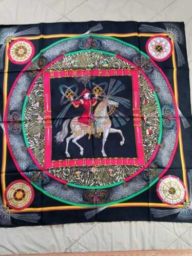 HERMES エルメス カレ90 1987 FEUX D’ARTIFICE HERMES Scarf Carré 90 150th Anniversary Limited Edition 1987